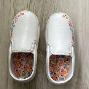 White Slip on Sneakers Toddler Size 8